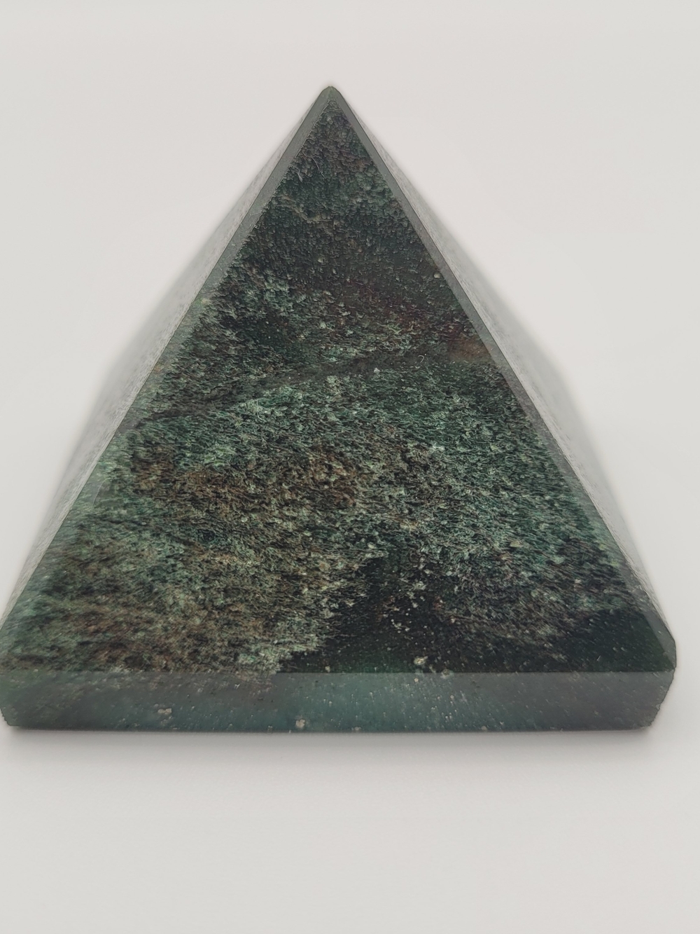 Green Sunstone Pyramid Sculpture – Decorative Home Art